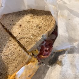 The Reuben Sandwich with Pastrami on moldy Rye bread. The Reuben Sandwich with Pastrami on moldy Rye bread.