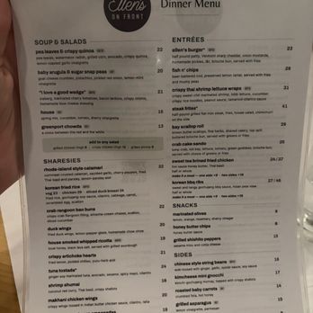 Ellen’s on Front - Dinner Menu - New American Near Me - Greenport, New York Ellen’s on Front - Dinner Menu - New American Near Me - Greenport, New York