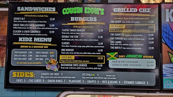 Menu photo 8 Grateful Shed Wisconsin Dells, WI