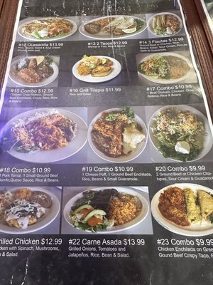 Menu photo 1 David's Mexican Restaurant Amarillo, TX