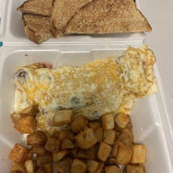 Back Street Grill - Omelet with house potatoes and toast--yum! - Coffee & Tea Near Me - March Air Reserve Base, California Back Street Grill - Omelet with house potatoes and toast--yum! - Coffee & Tea Near Me - March Air Reserve Base, California