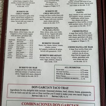 Don Garcias - February 2026 menu - Mexican Near Me - Hesperia, California