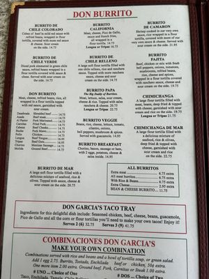 Menu photo 2 Don Garcias Hesperia, CA