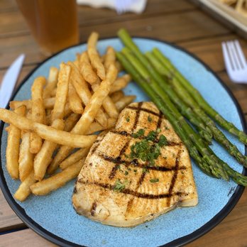 FISH DISTRICT - Catch of the day-Swordfish, Fries & asparagus - Seafood Near Me - San Diego, California FISH DISTRICT - Catch of the day-Swordfish, Fries & asparagus - Seafood Near Me - San Diego, California