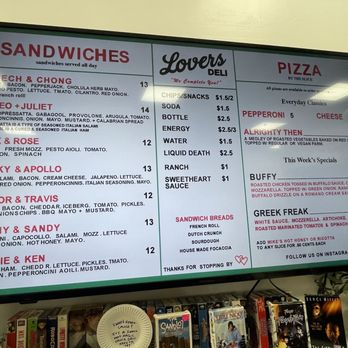 Lover’s Deli - Digital menu display when you walk in - Sandwiches Near Me - Merced, California