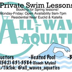 Signups for Spring Lessons are open!Private Swim Lessons are projected to begin in May 2026. Book today!