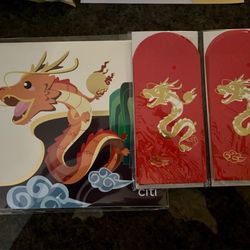 Citibank - Year of the Dragon 2024 calendar and red envelopes