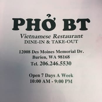 Pho BT - Vietnamese Near Me - Seattle, Washington Pho BT - Vietnamese Near Me - Seattle, Washington