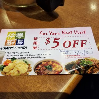 Happy Kitchen - The coupon a friend gave me that made me wanna try this place. - Chinese Near Me - Chino Hills, California Happy Kitchen - The coupon a friend gave me that made me wanna try this place. - Chinese Near Me - Chino Hills, California
