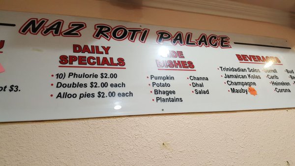 Menu photo 2 Naz Roti Palace Miramar, FL Menu photo 2 Naz Roti Palace Miramar, FL