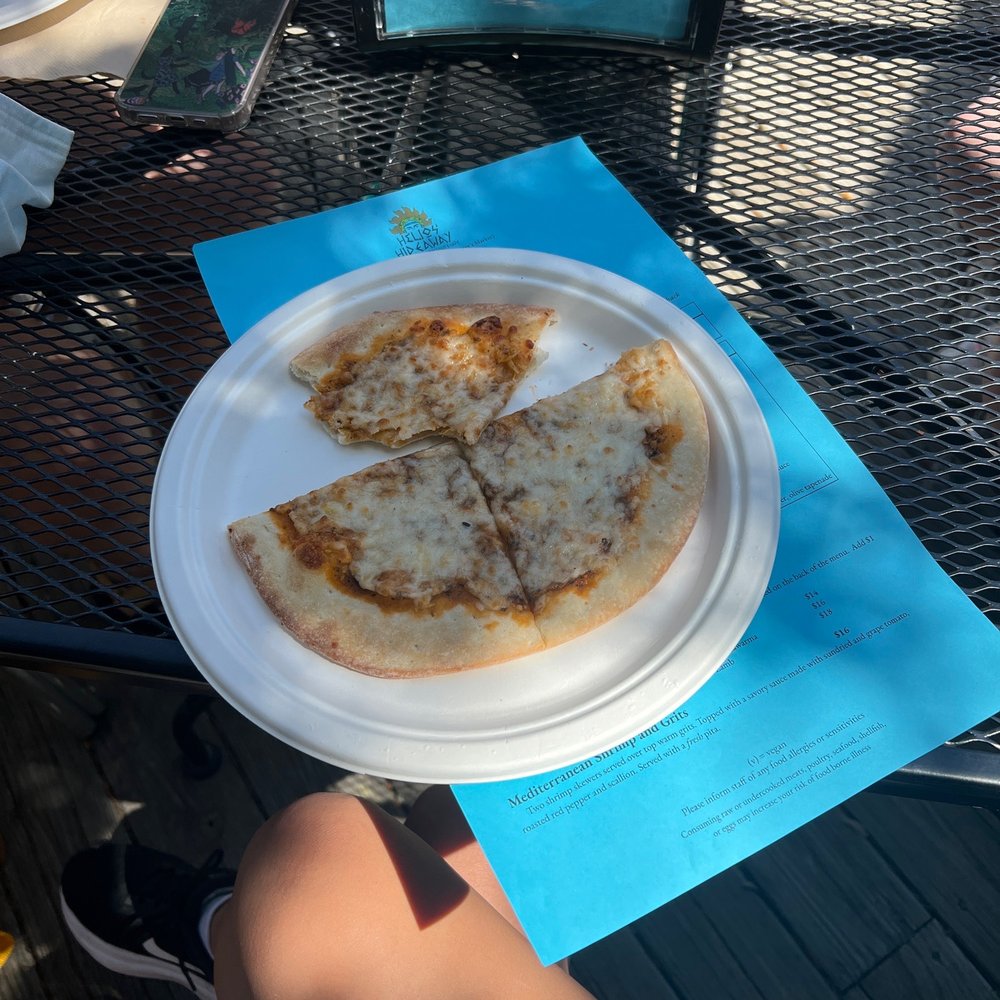 Helios' Hideaway - Cheese pizza - Mediterranean Near Me - Ocracoke, North Carolina Helios' Hideaway - Cheese pizza - Mediterranean Near Me - Ocracoke, North Carolina