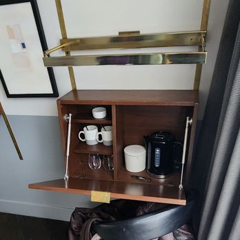 The Hoxton - mini desk with coffee maker - Hotels Near Me - Brooklyn, New York