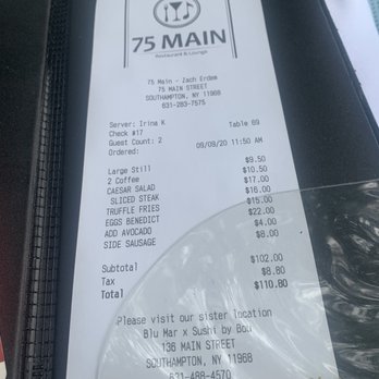 75 Main - The Damage! - New American Near Me - Southampton, New York