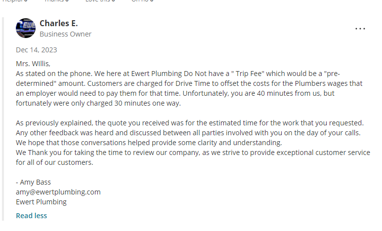 Slide of C. Ewert Plumbing & Heating