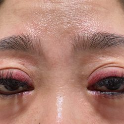 T's Hair and Nail Salon - Services performed: Tattooed eye liner and eyelash extension. Part of lashes are already coming off...