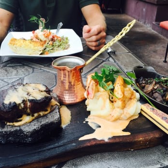 Barbacoa Grill - Hot rock fillet with large prawns - Steakhouses Near Me - Boise, Idaho