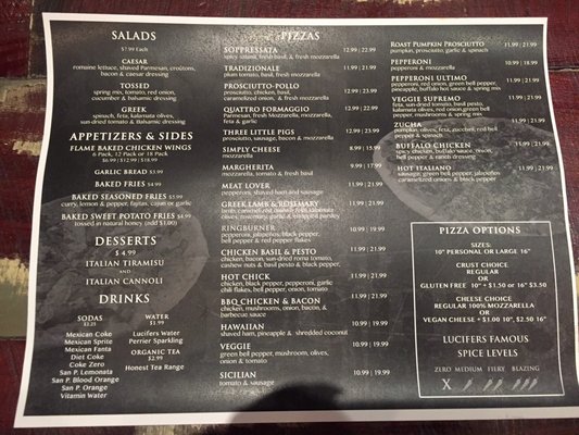 Menu photo 5 Lucifers Pizza Los Angeles, CA