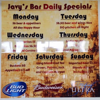 Javys Bar And Grill - Daily specials!! Clark and have a good time! - Sports Bars Near Me - Houston, Texas Javys Bar And Grill - Daily specials!! Clark and have a good time! - Sports Bars Near Me - Houston, Texas