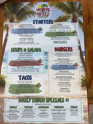 Menu photo 2 hoto's North Myrtle Beach, SC