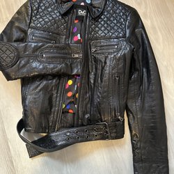 Rehab Exchange - Dolce Gabana leather moto jacket