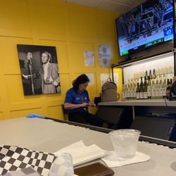 Slick Mick's Deli and Grill - Lourdes the server clipping her fingernails while I eat.