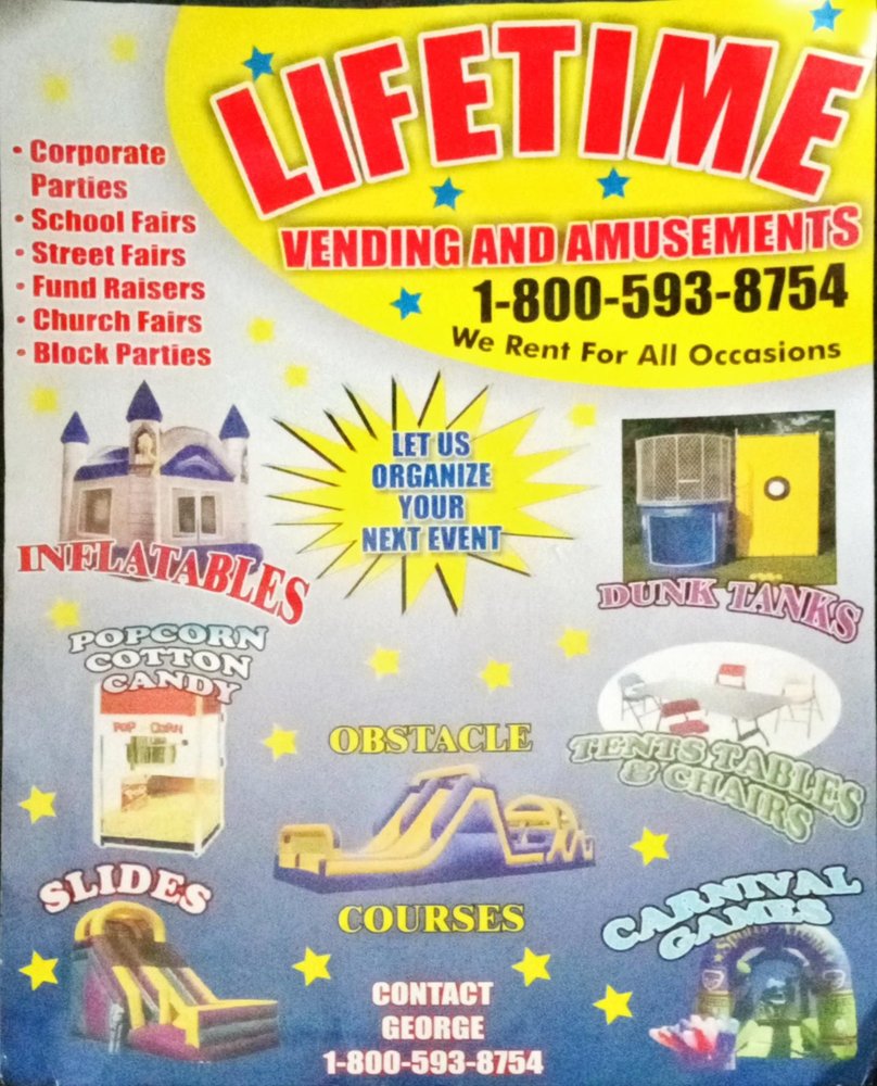 LIFETIME VENDING AND AMUSEMENTS Updated October 2024 Island Park