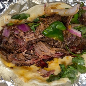 Bear Creek BBQ - Brisket taco (no pickles!) - Barbeque Near Me - Canyon Lake, Texas