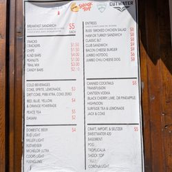 BridgeMill Athletic Club - Turn shack food and beverage menu.