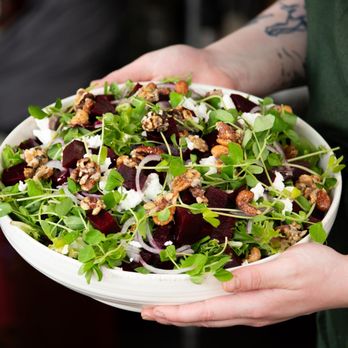 Black Radish Kitchen - arugula & beet salad with walnuts, shaved onion, & goat cheese - Caterers Near Me - Pittsburgh, Pennsylvania