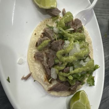 Las 3 Katrinas - This is the cecina taco. Good flavor. - Mexican Near Me - Anaheim, California