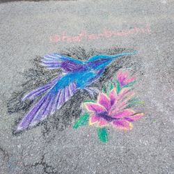 Locust Street Neighborhood Art Classes - Chalk art for their Art Show