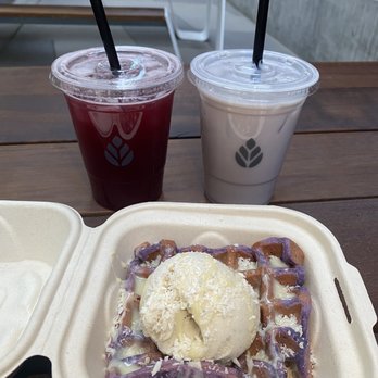 Milk Tea People - Berry lime fresca, ube waffle, ube milk tea! Yummy - Tea Rooms Near Me - Denver, Colorado Milk Tea People - Berry lime fresca, ube waffle, ube milk tea! Yummy - Tea Rooms Near Me - Denver, Colorado