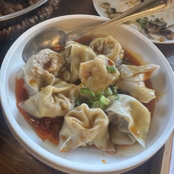 Northern Cafe - E13. Pork Wontons in Spicy Chili Sauce / 鮮肉紅油抄手 (8 Pieces) - Chinese Near Me - Irvine, California