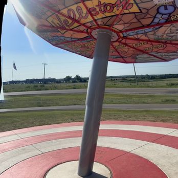 Route 66 Midpoint Marker - Push Pin - Wellston, OK Route 66 Mid Point in OK - Public Art Near Me - Wellston, Oklahoma
