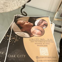 Oak City Skin and Wax - Scan to book and follow on IG and Facebook