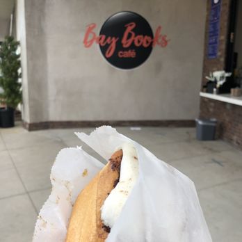 Bay Books - View on the giant cinnamon roll and coffee shop - Bookstores Near Me - Coronado, California
