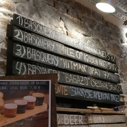 Basquery - Beer menu at Basquery in Bilbao, ES