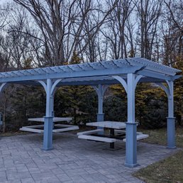 a gazebo in a park a gazebo in a park