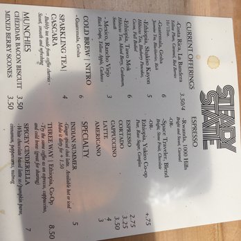 Steady State Roasting - Menu - Coffee Roasteries Near Me - Carlsbad, California Steady State Roasting - Menu - Coffee Roasteries Near Me - Carlsbad, California