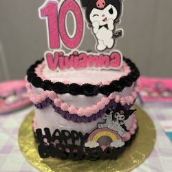 Marissa's Cake - Cake with Kuromi topper