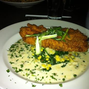 Yard House - Southern Fried Chicken with Spinach and Corn Mashed Potatoes. - Bars Near Me - Glendale, Arizona Yard House - Southern Fried Chicken with Spinach and Corn Mashed Potatoes. - Bars Near Me - Glendale, Arizona