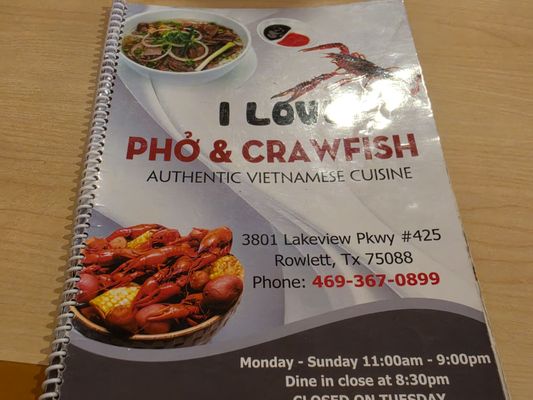 Menu photo 2 I Love Pho & Crawfish Rowlett, TX Menu photo 2 I Love Pho & Crawfish Rowlett, TX