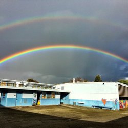 Bret Harte Middle School - Double Rainbow over Bret Harte