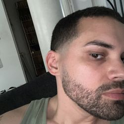 Vintage Barber Shop - My amazing skin taper and beard lined up.