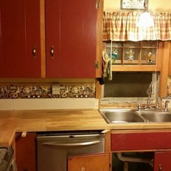 CJ Builders - New butcher block counter top installed at repeat customers house in North Attleboro Ma