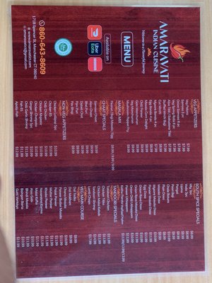 Menu photo 8 Amaravati Indian Cuisine Manchester, CT