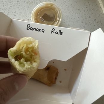 Block 9 Thai Street Eats - Was supposed to be banana rolls, but they gave us spring rolls with the banana roll dipping sauce - Thai Near Me - Henderson, Nevada