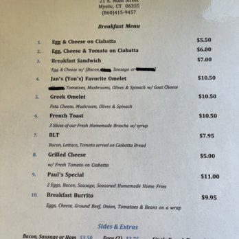 Lighthouse Bakery - Menu - Breakfast & Brunch Near Me - Mystic, Connecticut