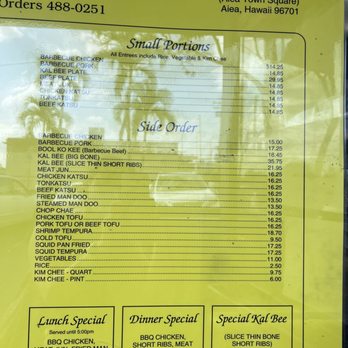 Young's Kalbee - Menu p. 2 - Korean Near Me - Aiea, Hawaii Young's Kalbee - Menu p. 2 - Korean Near Me - Aiea, Hawaii