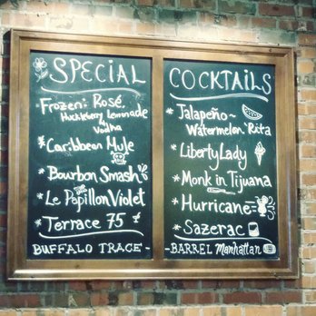 The Terrace - Blackboard special drinks - Venues & Event Spaces Near Me - Buffalo, Delaware